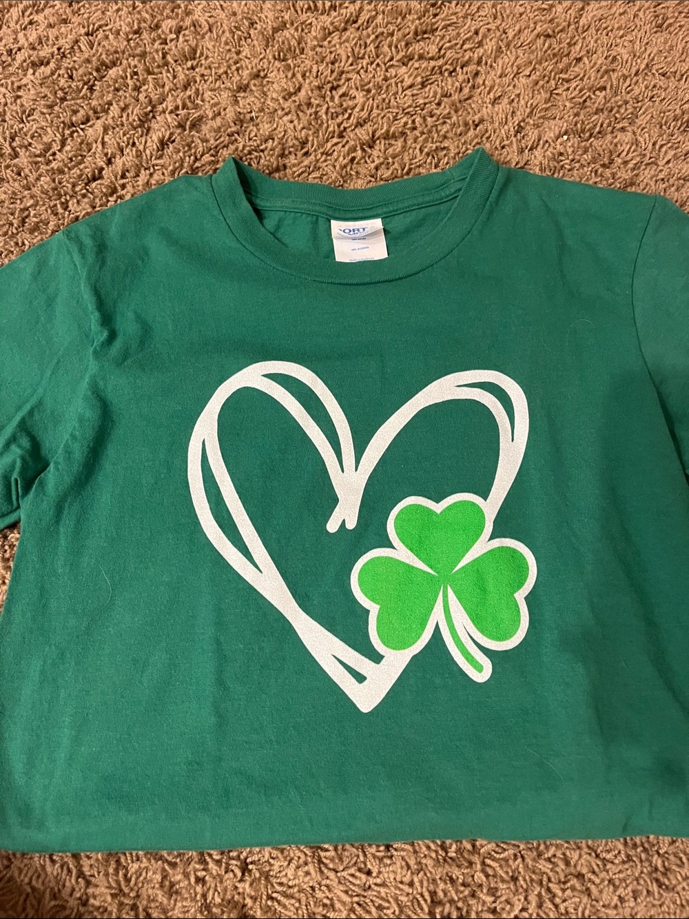 Green Kids' Heart & Shamrock Graphic Tee